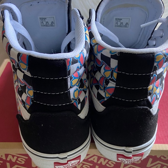 Vans Fillmore HI Butterfly Checkerboard Multi Color Women's Size 10 - Picture 3 of 6
